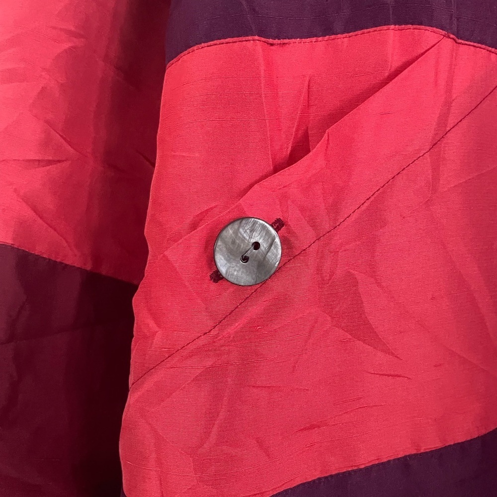 Wildroot 100% Pure Silk Patchwork Red and Purple Women's Jacket XL - Picture 2 of 6